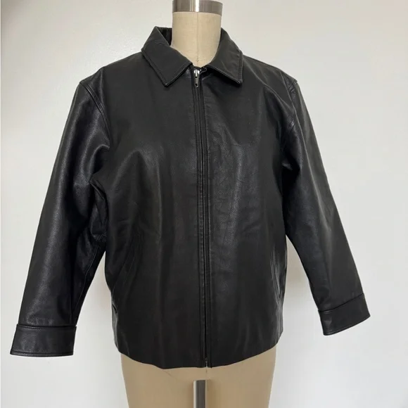 Black Leather Jacket - Picture 1 of 5